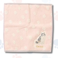 Japan < CAT ALL > Dot & Wave Handkerchief 1st Kindergarten Children Towel Embroidered Small Saliva