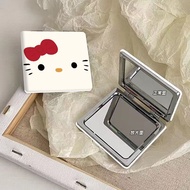 Ins Cute Face Hello Kitty Small Mirror Student Dormitory Makeup Mirror Portable Portable Folding Mir