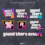GTA6 Give He Loves 40 Car Stickers, R Star Auto Car Reflective Stickers