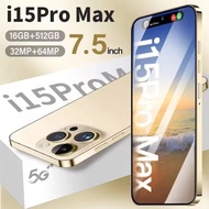 【สินค้าใหม่2024】ส่งฟรี 15 ProMax โทรคัพท์มือถือ 5G 7.5 นิ้ว เต็มหน้าจอ โทรศัพท์ของแท้ 16GB RAM+512GB ROM มือถือราคาถูก เมนูภาษาไทย 6800mAh Sma