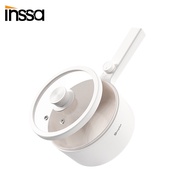 INSSA กระทะไฟฟ้า 1.5 ลิตร หม้อไฟฟ้า หม้อ หม้อหุงข้าวไฟฟ้า หม้อไฟฟ้าอเนกประสงค์ 600W Electric Multi c