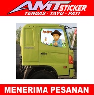 Stiker One Way Truk Hino 500 (Hino Lohan) Stiker Kaca Truk