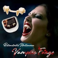 (🇸🇬SG shop) Retractable Halloween Vampire Fangs Horrifying Vampire Fangs Teeth Vampire Fangs Fake Te