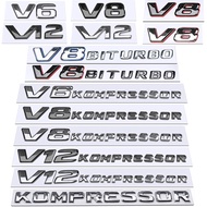 [Free AMG] Benz Benz Car Logo Labeling Word Logo V6 V12 V8kompressor Car Logo C200 G55 E55 Black Red
