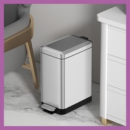 18L Stainless Steel Garbage Trash Can Foot Pedal Rubbish Bin High Temperature Resistant