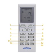 Điều khiển điều hoà AQUA AQA-KCR9JA AQA-KR9JA AQA-CR9JA (Viền xanh)