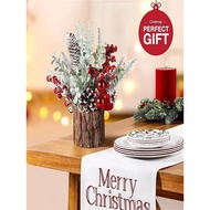 mini christmas tree christmas decoration Desktop Christmas tree Christmas decorations real PE bark b