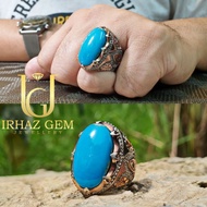 Iranian 🇮🇷 Sky Blue Turquoise Ring | Firus Iran | 925 Silver