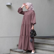 [AliShop]- Gamis wanita dewasa simpel 2022 viral // Gamis 2022 terbaru // Nabila Maxi dress matt Ray