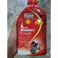 ORIGINAL 100% MINYAK PELINCIR 4T SHELL ADVANCE FULLY SYNTHETIC 15W-50 MOTORCYCLE OIL ENGINE ULTRA HITAM MERAH RED