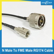 New N Male Plug Switch FME Male RG174 Cable Adapter 20CM/50CM/100CM