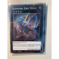 Genuine Yugioh card Diamond Dire Wolf RA04-EN200 platinum