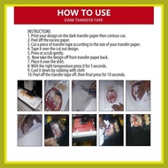 ➴ ◲ ♕    QUAFF Heat Transfer Tape for Dark Transfer Paper & Printable Vinyl (60cm x 1meter)
