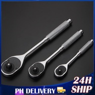 90 tooth 3-piece ratchet wrench, quick reversible release, chrome alloy polished ratchet wrench, 1/4