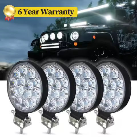 XINFOK Truck Lights 24 V 12 Volt Universal 42W 3030 SMD 6500K FSO Flash Light Auto for 4WD 4X4 Headl
