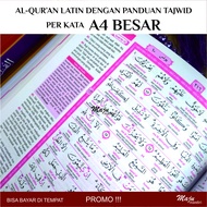 Mushaf Alquran Alkhobir Ukuran Besar A4 Latin dan Terjemahan Transliterasi Per Kata Lengkap 30 Juz B