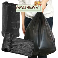 AMOR12WV 1 Rolls 13Bags/Roll Rubbish Bag, Points  Disposable Garbage Bag, Durable Trash Can Bin Blac