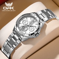 [100%ของแท้ ]OPK นาฬิกา ผู้หญิง กัน น้ำ  ส่องสว่าง ธุรกิจ สายสแตนเลส ใหม่ แฟชั่น ส่องสว่าง นาฬิกาข้อมือ