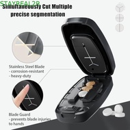 STAYREAL2R Pill  Box, 2/3/4-in-1 Dust-proof Pill , Easy Open Precise Cutting Storage Compartment Mul