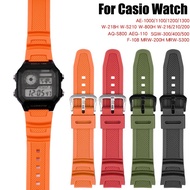 18mm Rubber Watch Strap For Casio AQ-S810W S800W SGW-300H/400H/500H MRW-200H AE-1000W AE-1300/1200 W