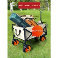 （Ready Stock）Wagon Camping Wagon Trolley Camping Wagon Stroller Outdoor Camping Trolley Cart Camping