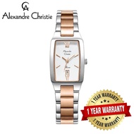 [Official Warranty] Alexandre Christie 2455LDBTRSLRG Women's Silver Dial Stainless Steel Strap Watch