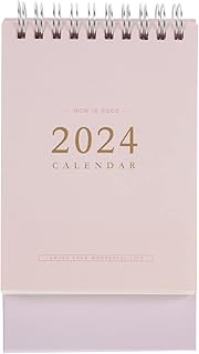 MAGICLULU 2024 Desk Calendar Schedule Calendar 2023 New Year Calendar 2023 Table Calendar Standing Calendar Mini Desktop Calendar 2024 Daily Calendar Office Cute China Paper Pink