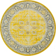 MEGALLERY Round Farmhouse 29 | Print Carpet | Aesthetic Carpet | Turkey Carpet | Living Room Carpet 