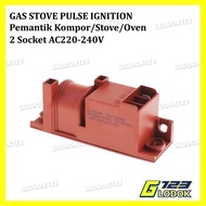 Pemantik Elektrik Listrik Gas Ignition Kompor 220V AC 2 Output