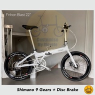 🐼 Fnhon Blast 22” 𝗠𝗥𝗧/𝗕𝘂𝘀-𝗳𝗿𝗶𝗲𝗻𝗱𝗹𝘆 14 Freebie 𝗟𝗶𝗴𝗵𝘁𝘄𝗲𝗶𝗴𝗵𝘁 Folding Foldable Bicycle Bike Fold Dahon White Birdy Crius 451