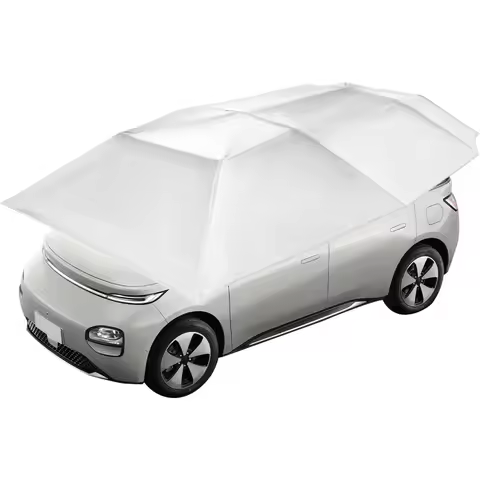 Portable Instant Car Tent - 13.7x7.2ft Easy Setup Sun Shelter Silver-Grey for Vehicles, Waterproof U