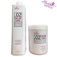 Silky 02 COLOR CARE COLOR-preserving shampoo and hair conditioner 1000mlx2 - NN