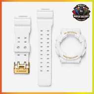 GA110 Bnb GD100 Bnb Glossy White with Gold Wording Bnb Ga110 GD100 Tali Jam GA110 Strap GA120 GD120