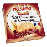 迷你鄉村 卡門貝爾 乳酪 CAMEMBERT 乾酪 法國 總統牌 125g ＊水蘋果＊O-088