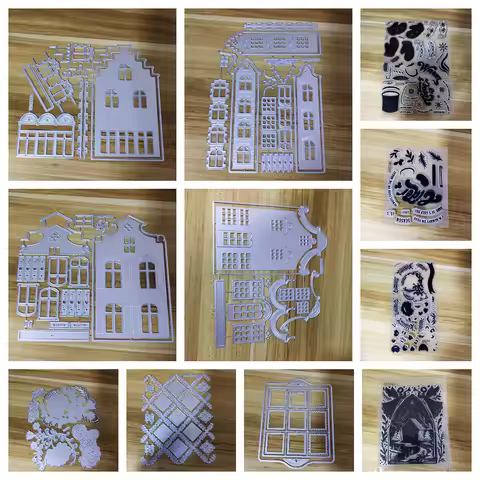Market Place Holiday Metal Cutting Dies Stamp Stencil DIY Scrapbooking Paper Card Handmade Embossing