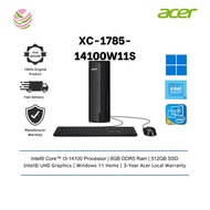Acer Desktop PC Black Aspire XC1785-14100W11S ( i3-14100, 8GB, 512GB SSD, Intel, W11, HS )