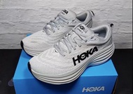 👑Hoka one one Bondi 8/邦代 8 輕便戶外緩震公路運動跑步鞋 灰色