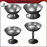 [SONONIA] Pudding Cup Stainless Steel, Reusable, Multipurpose, Ice Cream Cup Salad Cup Dessert Bowl 