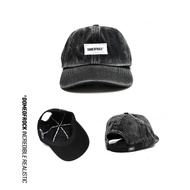 DOME OF ROCK Washed Denim Cap Black Unisex Baseball Cap Vintage Streetwear Adjustable