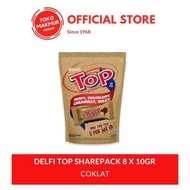 DELFI TOP SHARE PACK 10 X 8 GR - CHOCOLATE