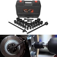 3/4" Drive Impact Socket Set, 27-Piece Standard SAE (7/8" to 2") and Metric (22 to 50 mm) Size,CR-MO