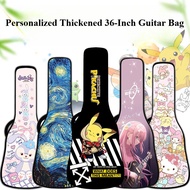 36 Inch Anime Print Guitar Gig Bag, Cartoon Pattern Padded 36‑inch Acoustic Guitar Case