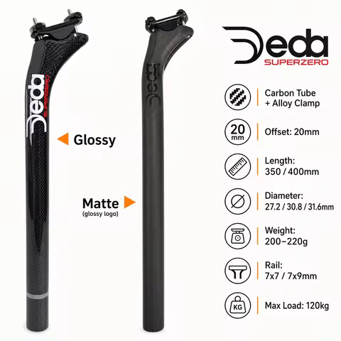 DEDA Zero Bike Seatpost Super Full Carbon Seat Tube 20 Degrees MTB/Road Bike Seat Post 27.2/30.8/31.