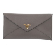 Prada 1M1175 Saffiano 皮革石墨色皮夾/公事包 0380 [二手] 成色極佳