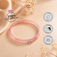 Zupazupazuu I Bangle Pink Blush Agate 6mm - Bangle - Bangle Bracelet - Increase Positive Energy & Se