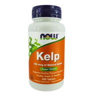 Viên uống tảo bẹ Kelp 150 mcg hỗ trợ tuyến giáp Now Foods (200 viên) - iHerb Việt Nam
