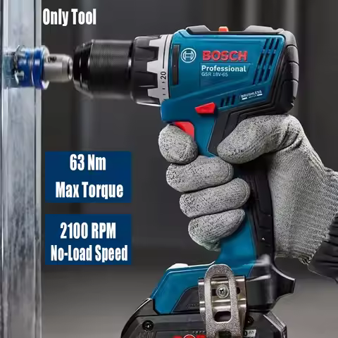 Bosch GSR 18V-65 Brushless Electric Drill 63Nm High Torque Dual-Speed ​​Adjustment Anti-Backlash Woo