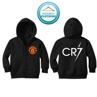 HOODIE ZIPPER / CHILDREN'S JACKET MANCHESTER UNITED CRISTIANO RONALDO CR7 ~AZAM17 CLOTHING