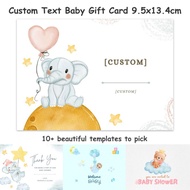 Baby Newborn 9.5x13.4cm Kartu Ucapan Anak Bayi Custom Gambar Lucu