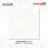 Keramik Lantai Body Putih Glossy - Agate Bianca 60x60 | Sun Power